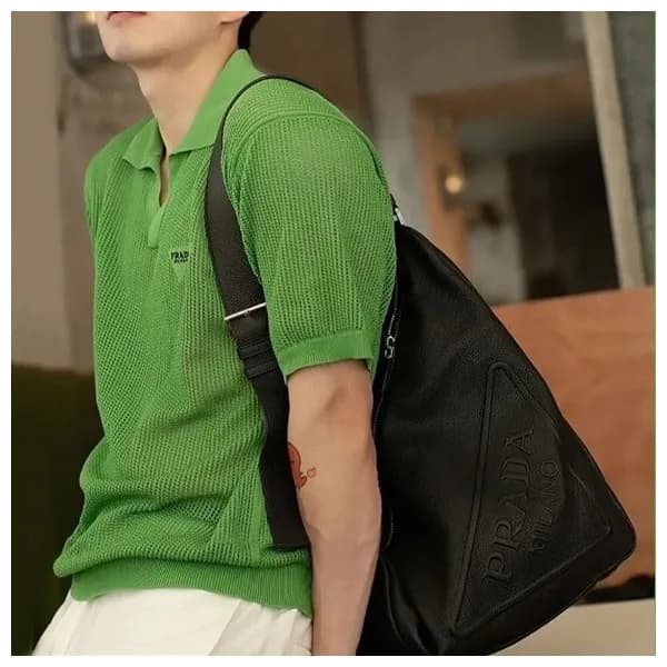 프라다 남성 블랙 크로스백 - Prada Mens Black Cross Bag - pr37… - 1