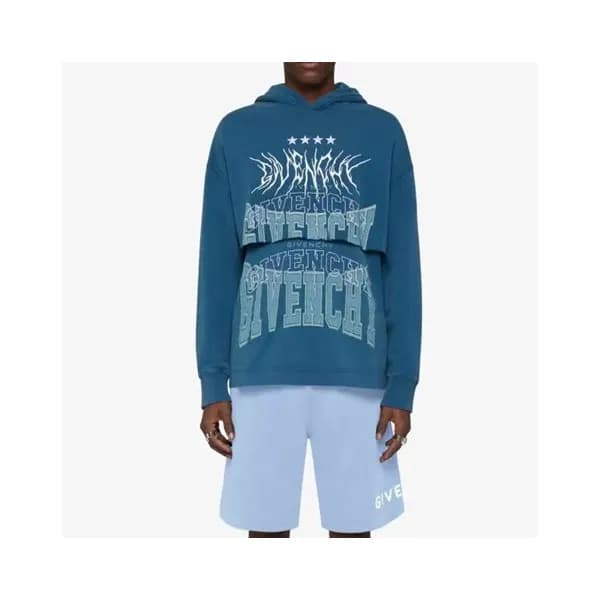 지방시 남성 캐쥬얼 블루 반바지 - Givenchy Mens Blue Half-pants … - 1