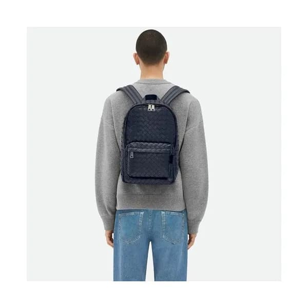 보테가베네타 남성 클래식 블랙 백팩 - Bottega veneta Mens Black Ba… - 1