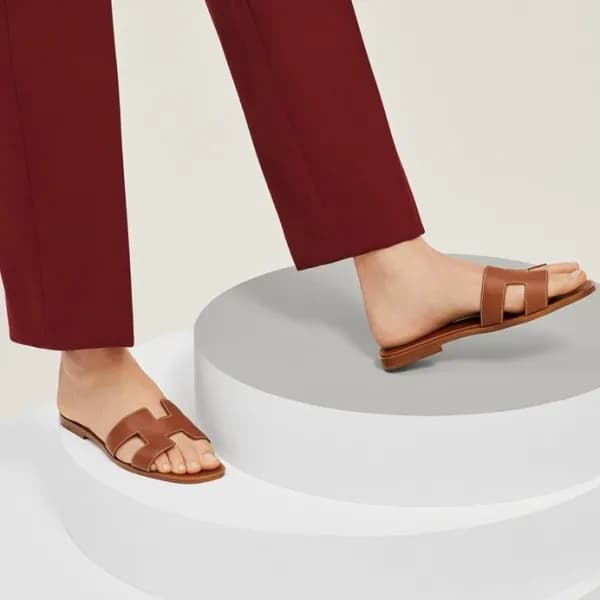 에르메스 여성 골드 오란 - Hermes Womens Gold Slipper - he226… - 1
