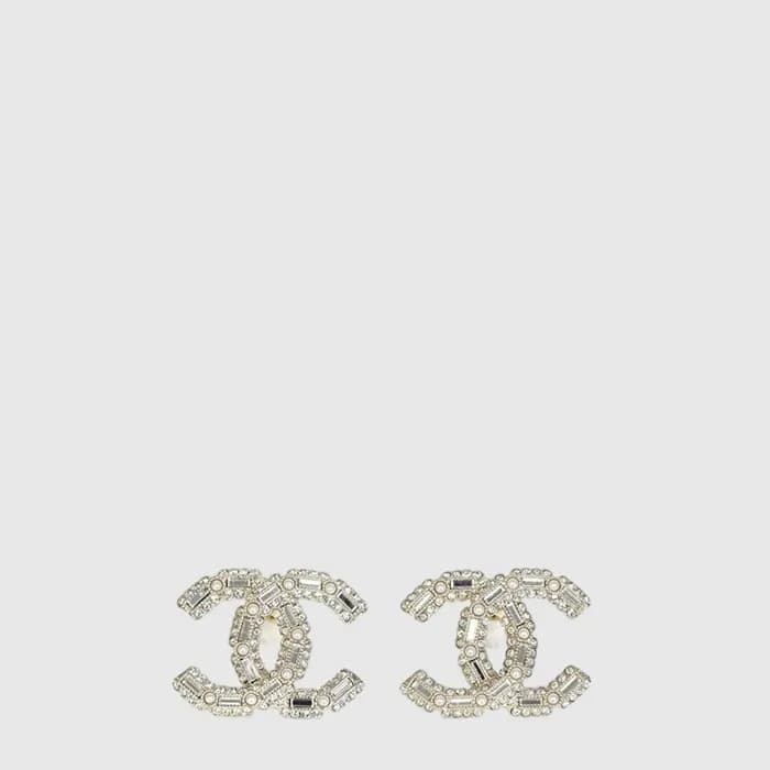 샤넬 여성 크리스탈 펄 스터드 이어링 - Chanel Womens Crystal Pearl… - 1