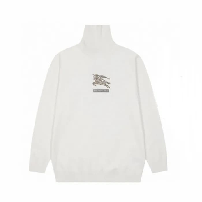 버버리 남성 화이트 터틀넥 스웨터 - Burberry Mens White Sweaters … - 1