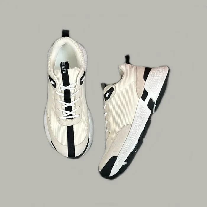 에르메스 남성 엔볼 아이보리 스니커즈 - Hermes Mens Ivory Sneakers … - 1
