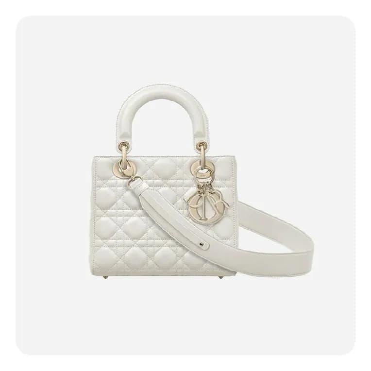 디올 여성 라떼 까나쥬 레이디백 스몰 - Dior Latte Cannage Lady Sma… - 1