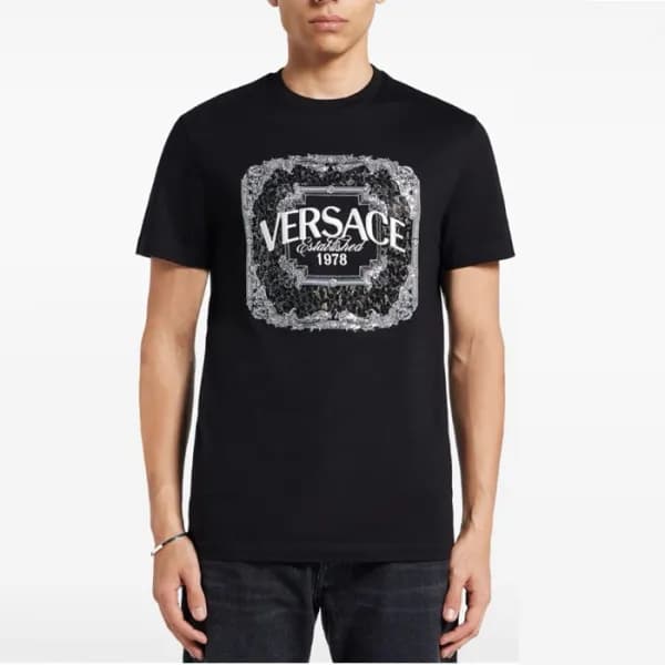 베르사체 남성 반팔 티셔츠 - Versace Mens Round Tshirt - vec48… - 1