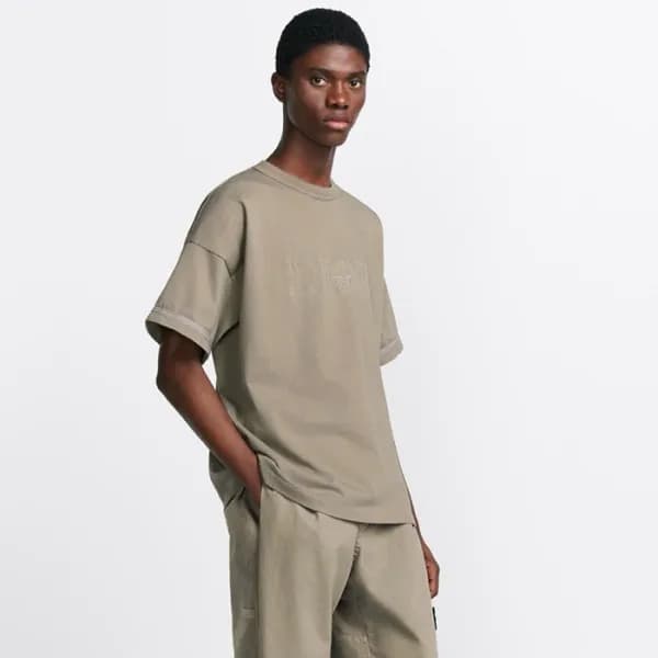 디올 남성 라운드 반팔 티셔츠 - Dior Mens Round Tshirt - dic499… - 1