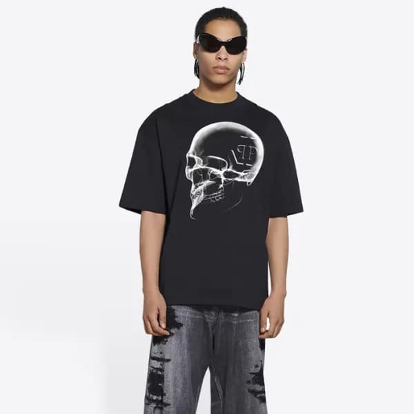 필립플레인 남성 라운드 반팔티 - Philipp-plein Mens Round Tshirt… - 1