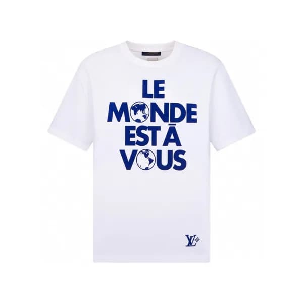 루이비통 남성 라운드 반팔 티셔츠 - Louis vuitton Mens Round Tshi… - 1