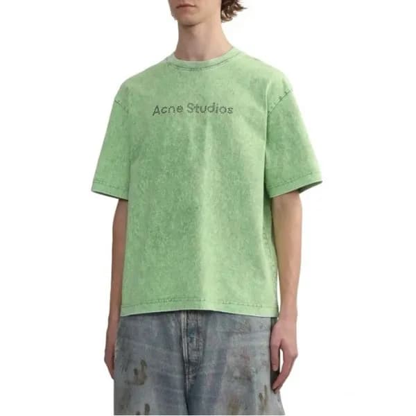 아크네 남/녀 라운드 반팔티 - Acne Unisex Round Tshirt - anc60… - 1