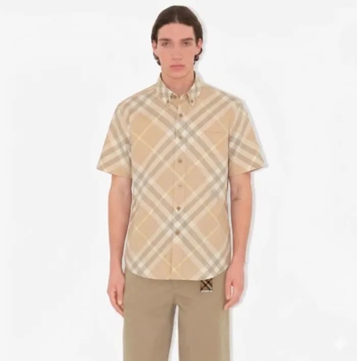 버버리 남성 클래식 반팔 셔츠 - Burberry Mens Dress Shirts - bu… - 1