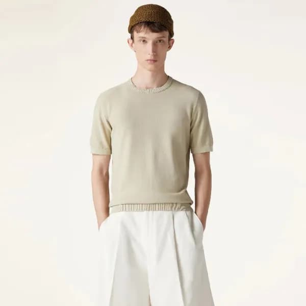 로로피아나 남성 라운드 반팔티 - Loro Piana Mens Round Tshirt - … - 1