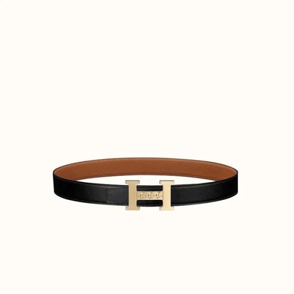 에르메스 남성 H Gourmette 버클 리버서블 벨트 - Hermes Mens H Gou… - 1