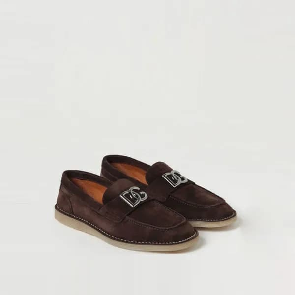 돌체앤가바나 남성 뉴플로리오 러버솔 스웨이드 로퍼 - Dolc&Gabbana Mens Ne… - 1