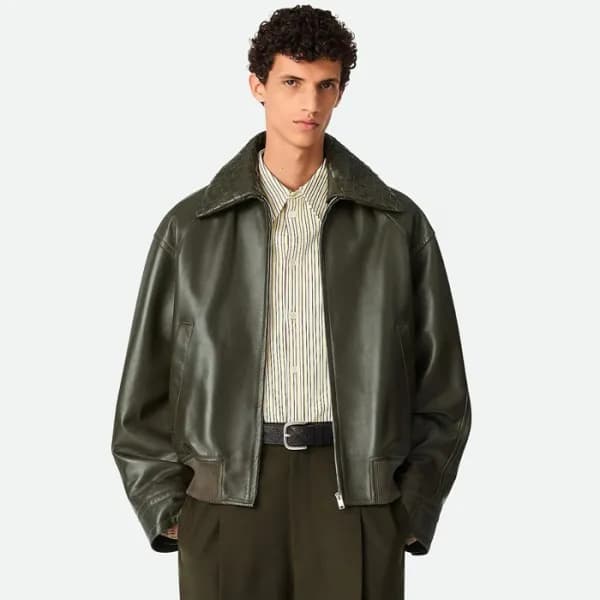 보테가 베네타 남성 가죽 자켓 - Bottega veneta Mens Leather Jac… - 1