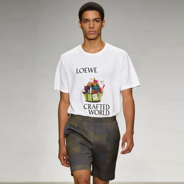 로에베 남성 라운드 반팔티 - Loewe Mens Round Tshirt - loc1302… - 1