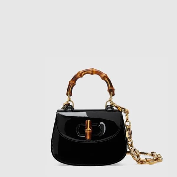 구찌 여성 뱀부 1947 미니 탑 핸들백 - Gucci Womens Bamboo 1947 … - 1