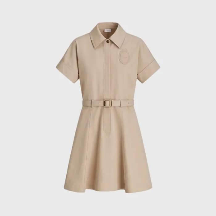 디올 여성 메달리옹 벨티드 셔츠드레스 - Dior Womens Médaillon Belte… - 1