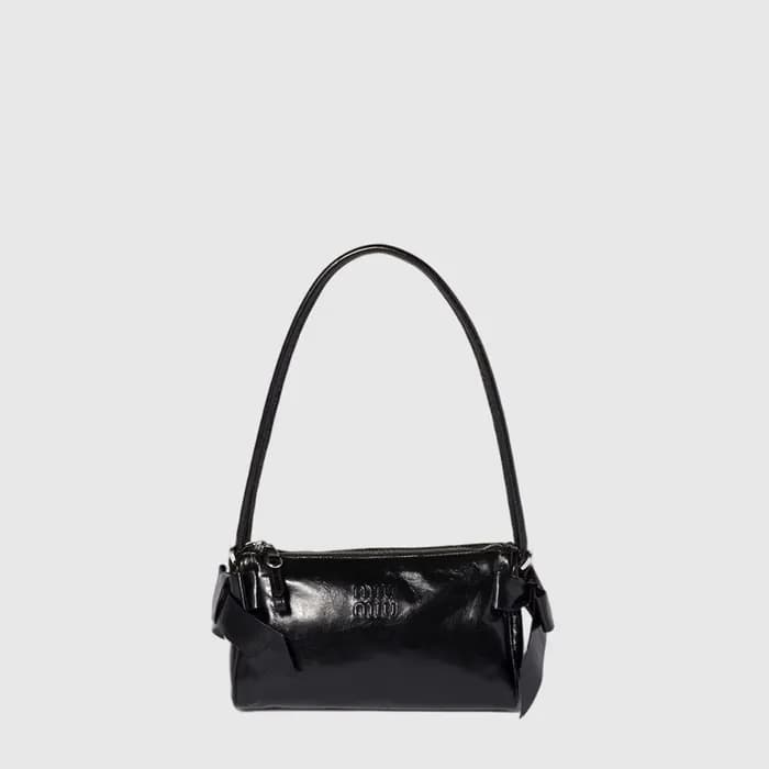 미우미우 여성 가죽 파우치 - Miumiu Womens Glossy Leather Pouch - mib16424x - 1