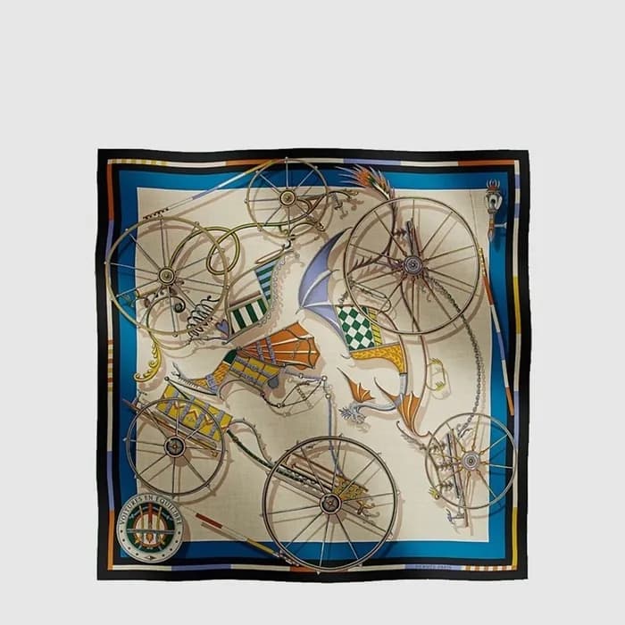 에르메스 여성 보이쳐 엔 이퀴리버 숄 - Hermes Womens Voitures en Equilibre Shawl - acc8886x - 1