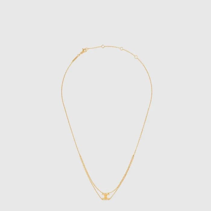 셀린느 여성 트리옹프 서스펜디드 네크리스 - Celine Womens Triomphe Suspended Necklace - acc10602x - 1