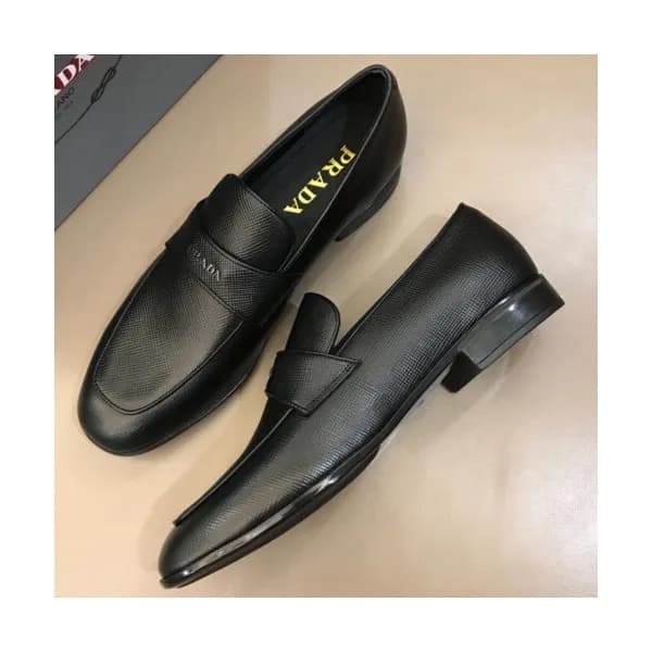 PRADA 2018 MENS STRAP LEATHER LOAFER - 프라다 남성 레더 … - 1