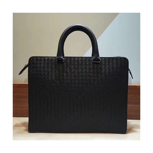 Bottega Veneta Leather Black Mens Business ,38cm -…