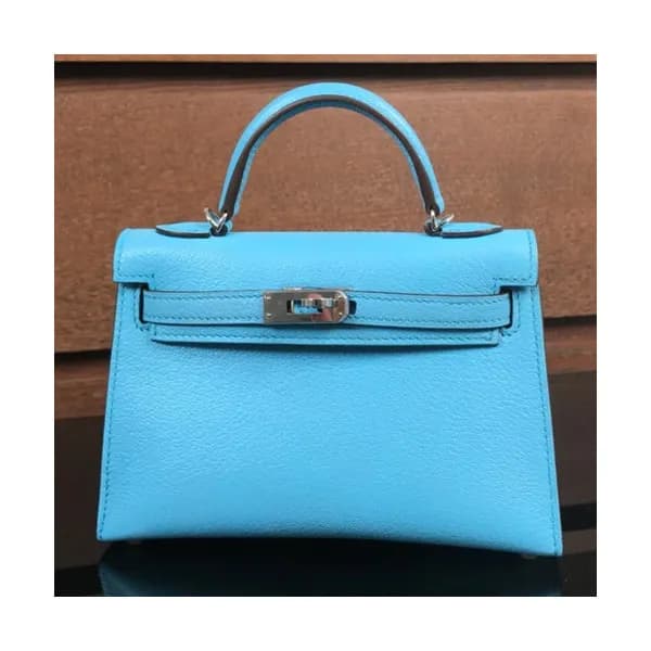 Hermes Mini Kelly 2 Goat Skin Tote Shoulder Bag , … - 1