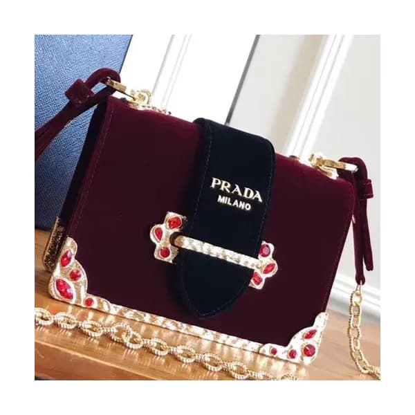 Prada 2018 Cahier Leather Shoulder Bag,18cm - 프라다 … - 1