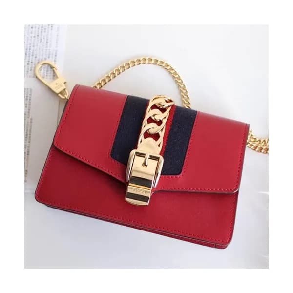 Gucci Sylvie Nano Chain Shoulder Bag,16.5CM - 구찌 실… - 1