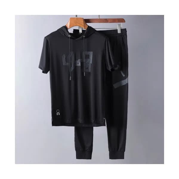 Y3 2019 Mens Casual Logo Cotton Short Sleeved Trai… - 1