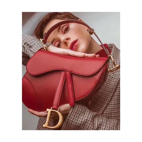 Dior 2019 Leather Saddle Shoulder Bag ,17/25.5CM -… - 1