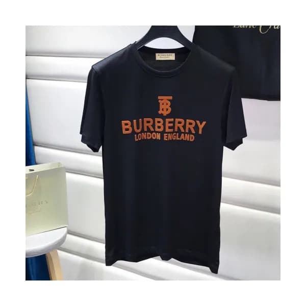 Burberry 2019 Mens Logo Cotton Short Sleeved Tshir… - 1