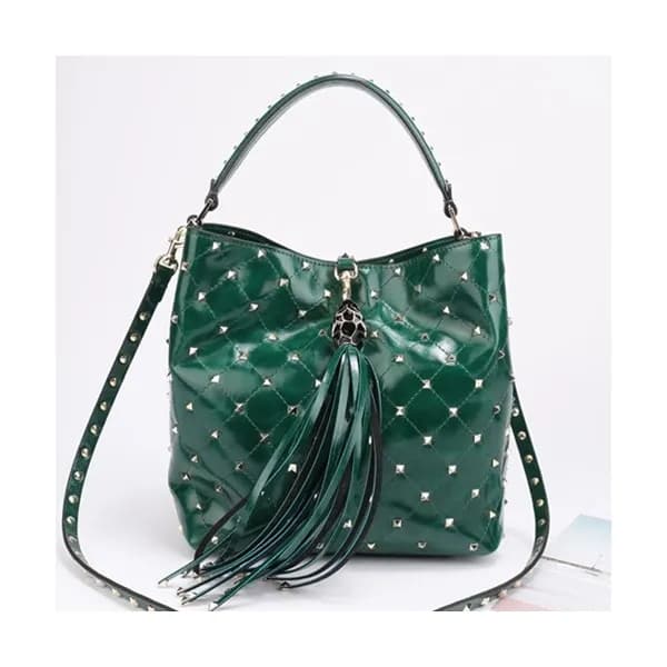 Valentino 2019 Leather Tassel Tote Shoudler Cross… - 1