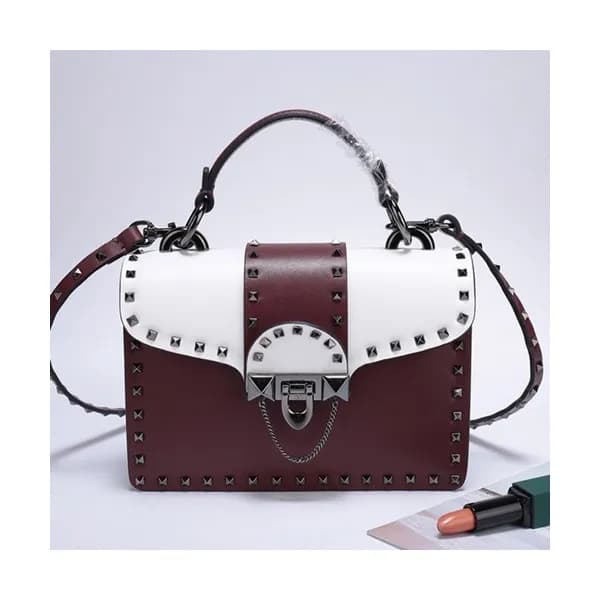 Valentino 2019 Leather Tote Shoudler Cross Bag,24… - 1