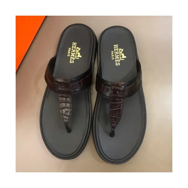 Hermes 2019 Mens Classic Leather Flip-flap - 에르메스 … - 1