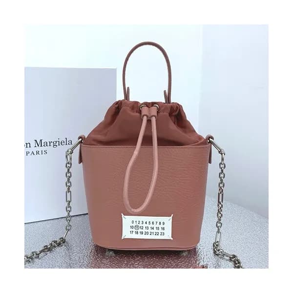 Maison Margiela 2019 Leather Bucket Chain Tote Sho… - 1