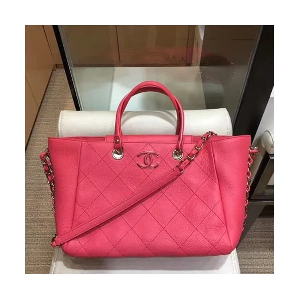 Chanel 2019 Leather Women Tote Shoulder Shopper Ba… - 1