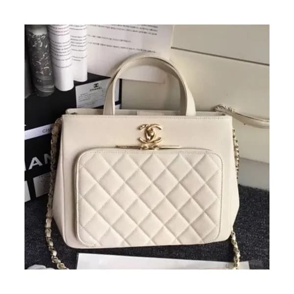 Chanel 2019 Leather Small Tote Shoulder Bag ,26CM … - 1