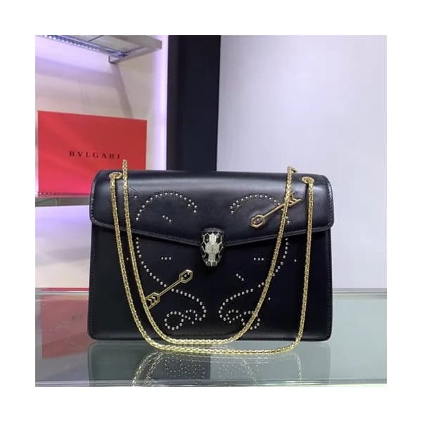 Bvlgari 2019 Serpenti Forever Chain Shoulder Bag,2… - 1