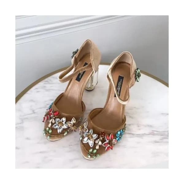 Dolce&Gabbana 2019 Ladies Velvet High Heel Slingb… - 1
