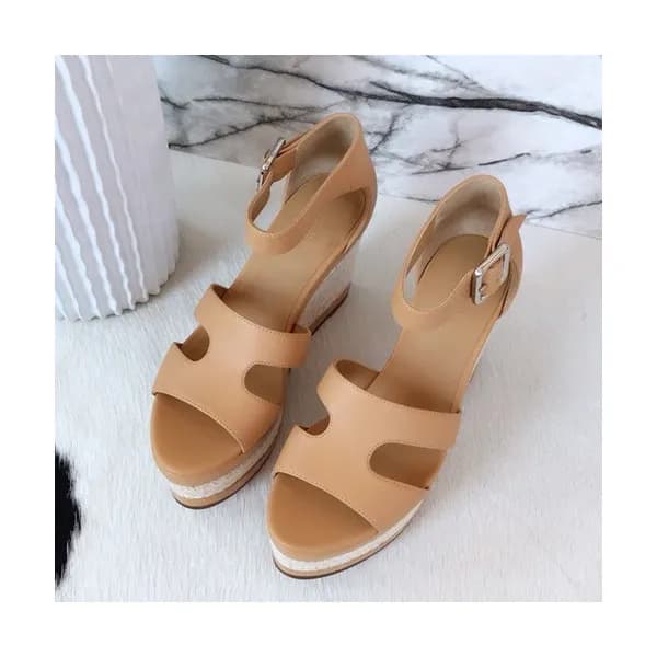 Hermes 2019 Ladies Leather Wedge Sandal - 에르메스 201… - 1