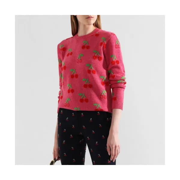 Gucci 2019 Womens Casual Crew-neck Wool Sweater - … - 1