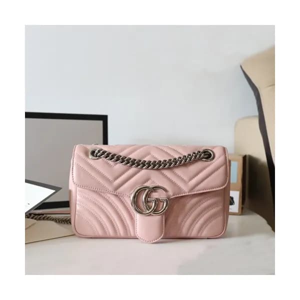 Gucci 2020 GG Marmont Matlase Women Shoulder Bag,2… - 1