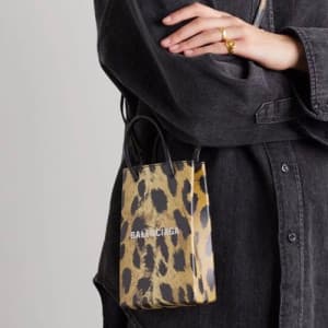 Balenciaga 2020 Leather Super Mini Tote Shoulder B…