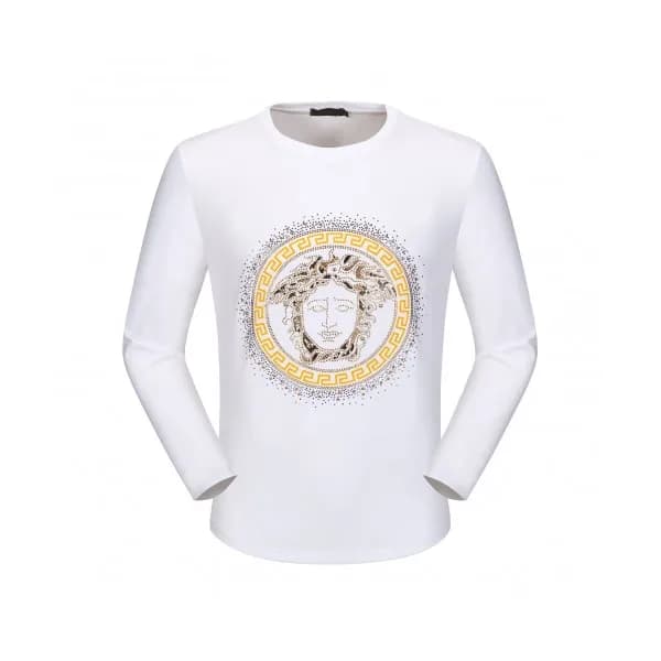 Versace 2020 Mens Medusa Crew-neck Silket Tshirts … - 1