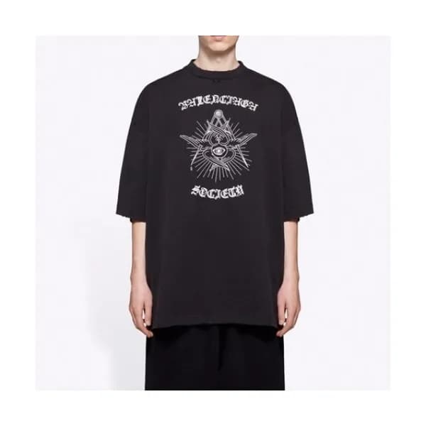 [발렌시아가]Balenciaga 2021 Mm/Wm Logo Cotton Short Sle… - 1