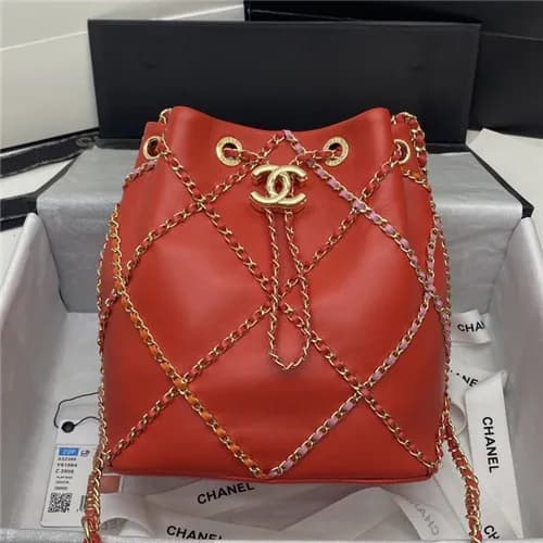 [샤넬]Chanel 2021 Women's Leather Bucket Shoulde… - 1
