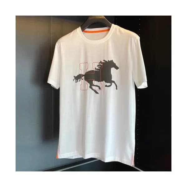 [에르메스]Hermes 2021 Mens Crew-neck Short Sleeved Tsh… - 1