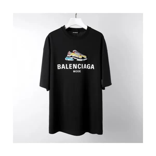 Balenciaga Mm/Wm Logo Cotton Short Sleeved Tshirt… - 1
