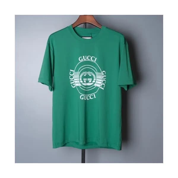 Gucci Mm/Wm Logo Short Sleeved Tshirts Green - 구찌… - 1